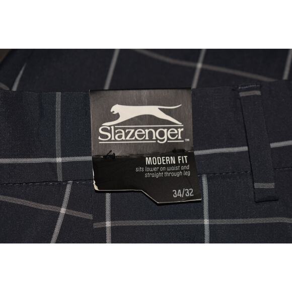 SLAZENGER NEW $65 Hydro-Dri Modern Fit Gray Check Golf Performance Pant Men's 34 - Picture 4 of 5